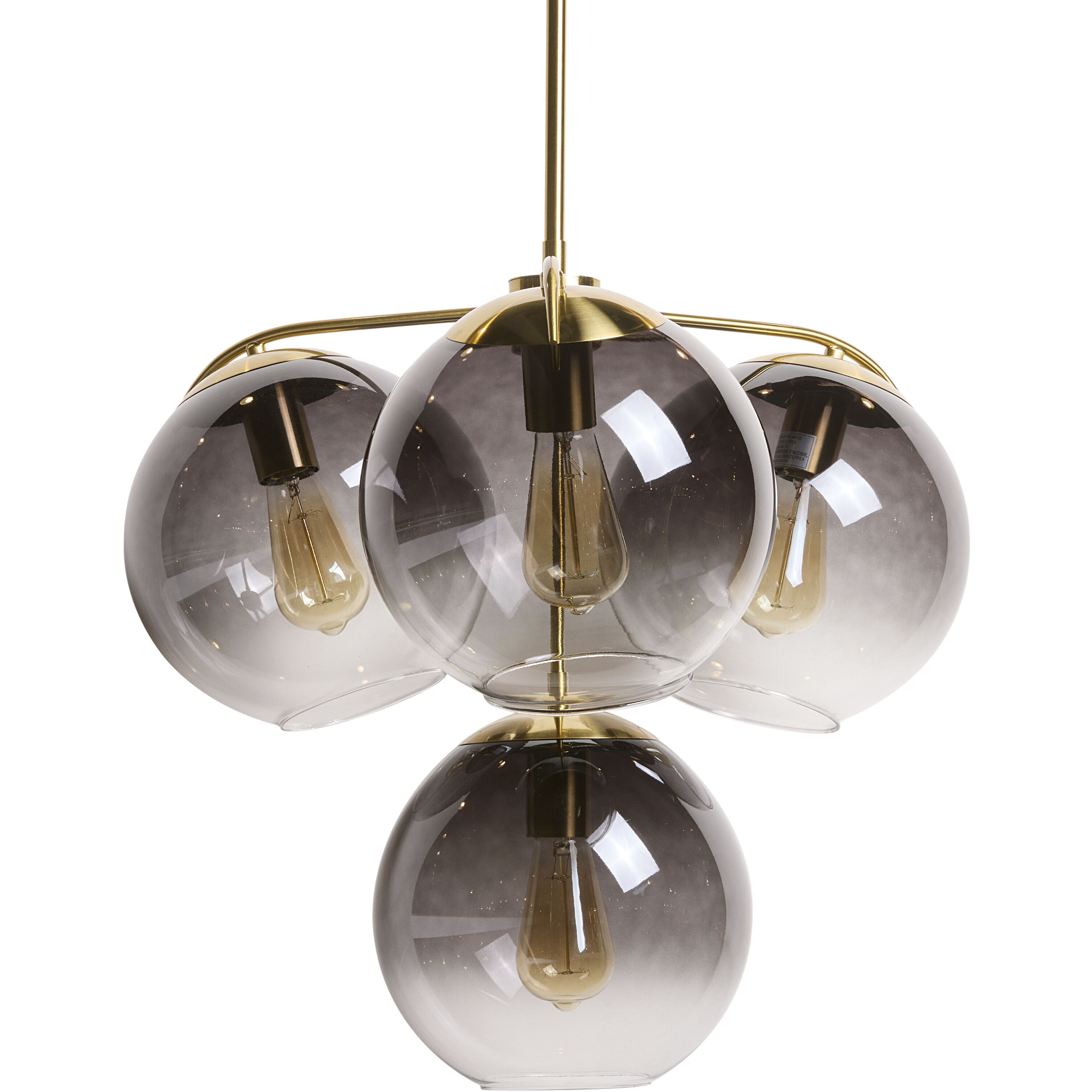 Kamara LED 24.75 inch Brass Chandelier Ceiling Light